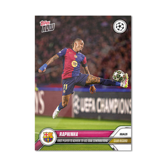 Raphinha - 2024-25 UCL Topps NOW® - Card 147 - PR: 856