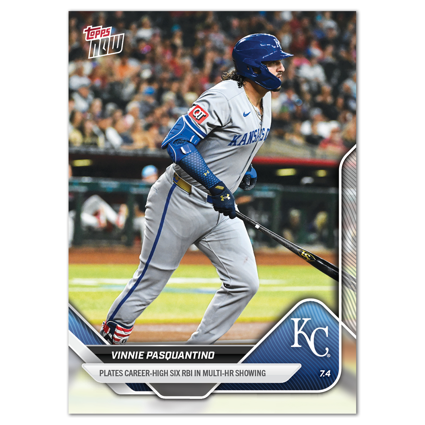 Vinnie Pasquantino - 2025 MLB Topps NOW® - Card 386 - PR: 444