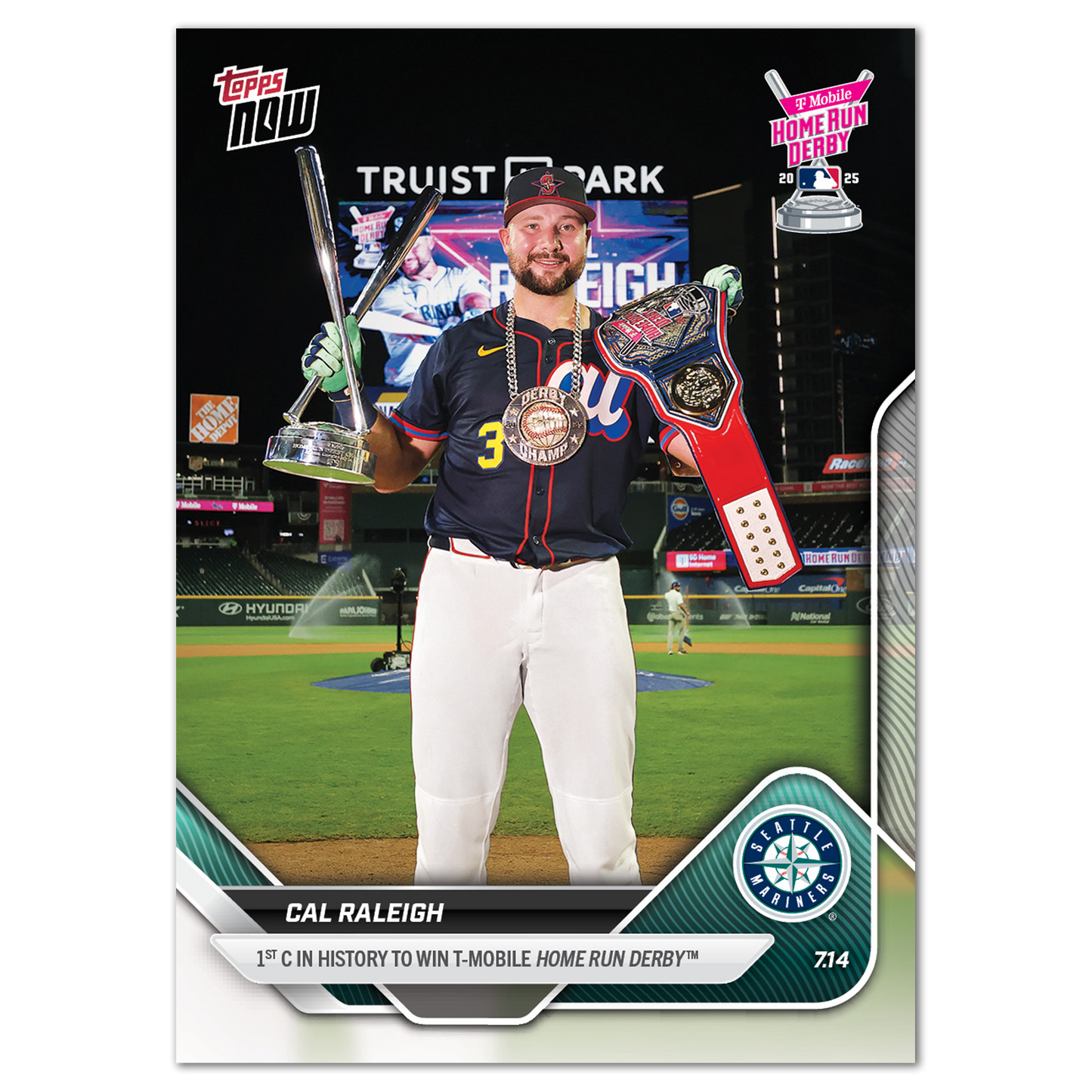 Cal Raleigh - 2025 MLB Topps NOW® - Card 427 - LOOK FOR AUTOS - PR: 17,635