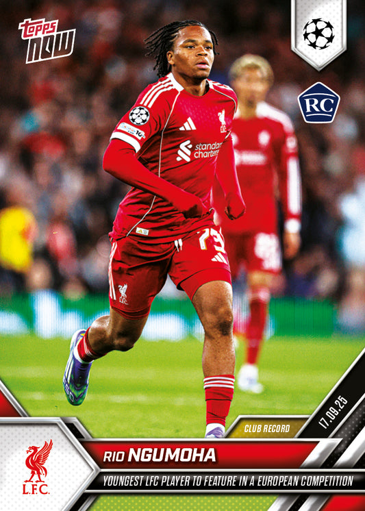Rio Ngumoha - 2025-26 UCL Topps NOW® - Card 14 - PR: 2412