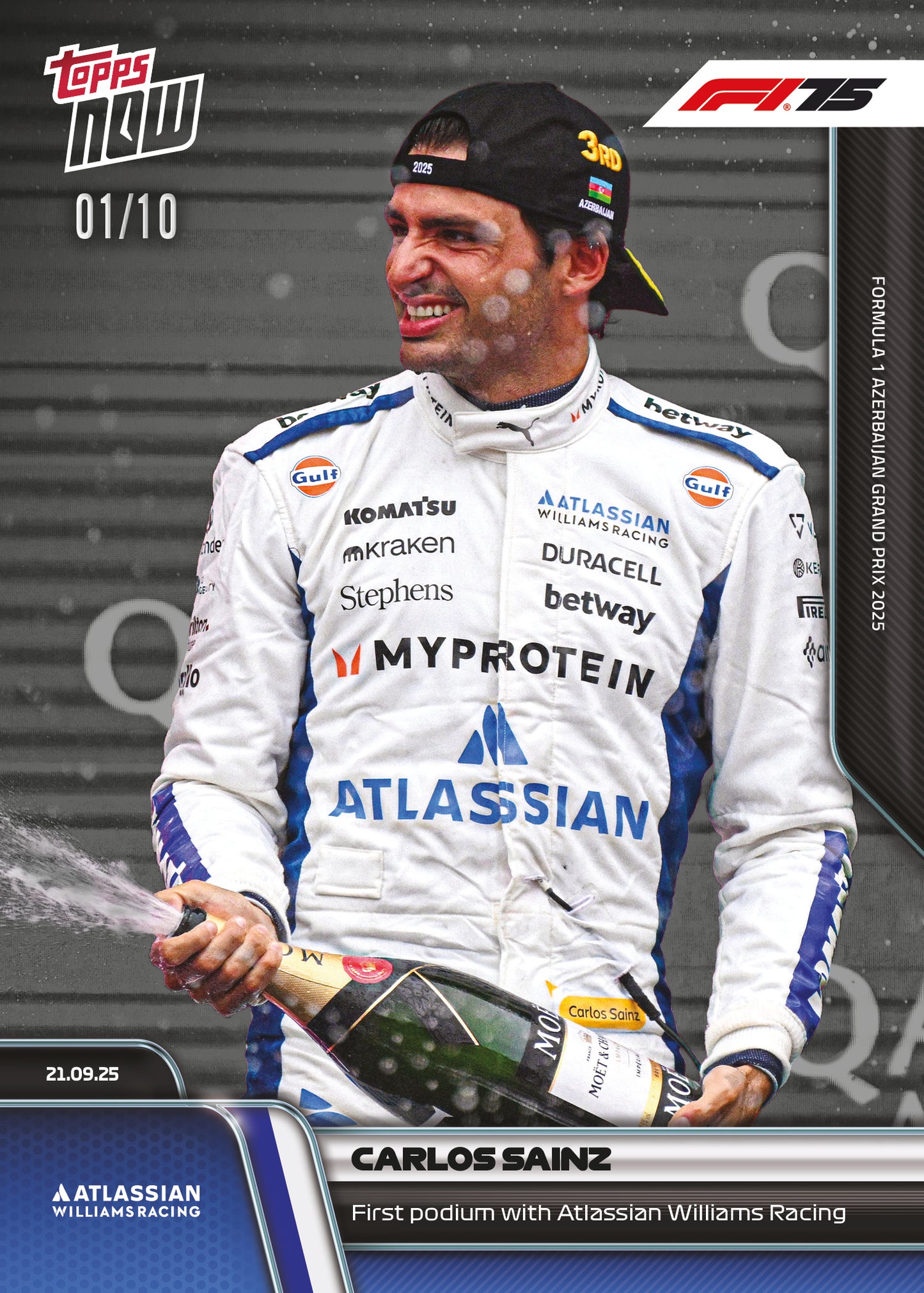 Carlos Sainz - 2025 Formula 1® Topps NOW® - Card 64 - PR: 2896