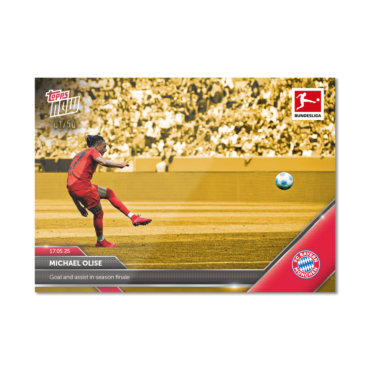 Michael Olise - 2024-25 Bundesliga Topps NOW® - Card 193 - PR: 295