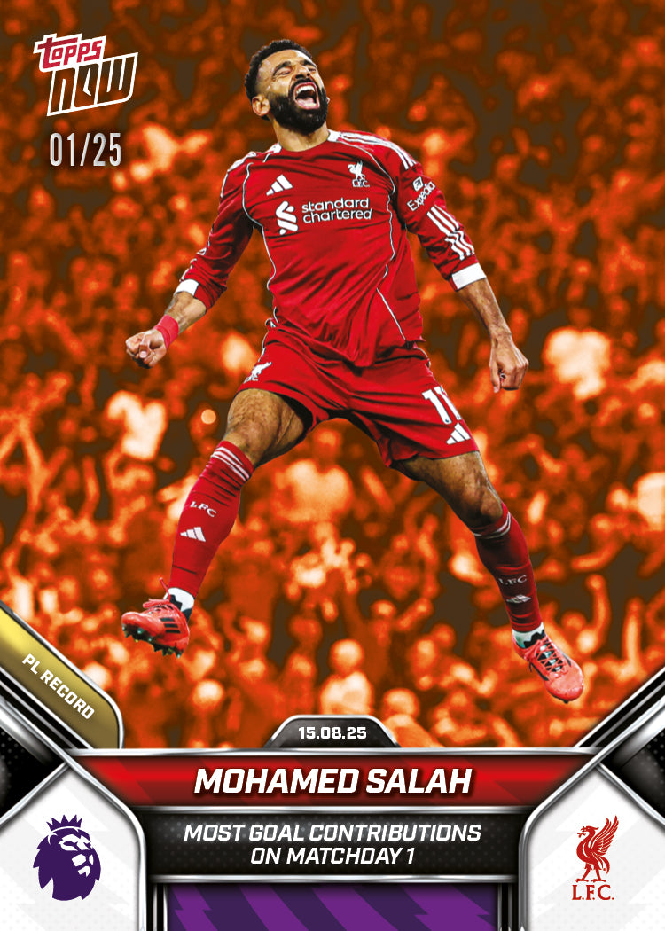 Mohamed Salah - 2025-26 Premier League Topps NOW® - Card 5 - PR: 2615