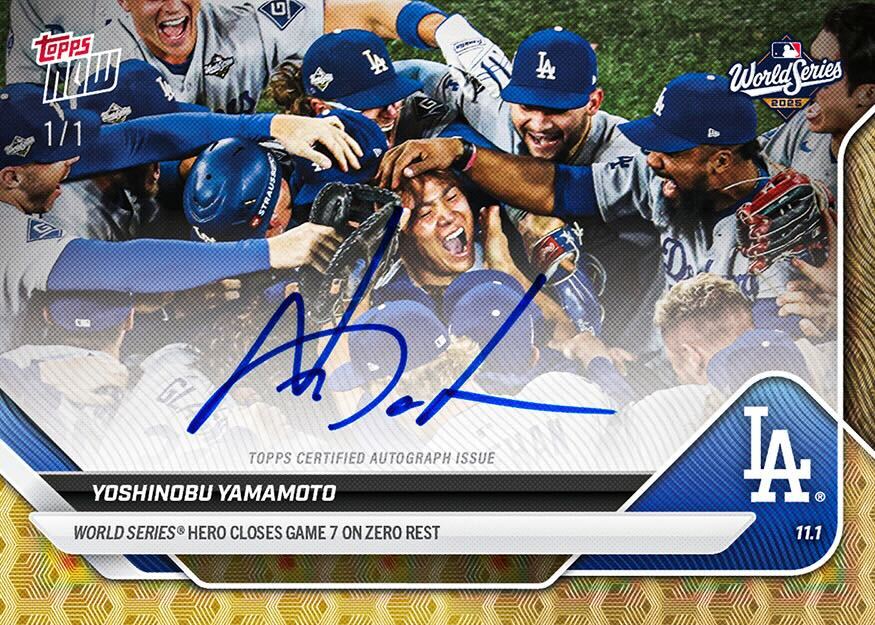 Yoshinobu Yamamoto - 2025 MLB Topps NOW® - Card 925 - PR: 50705