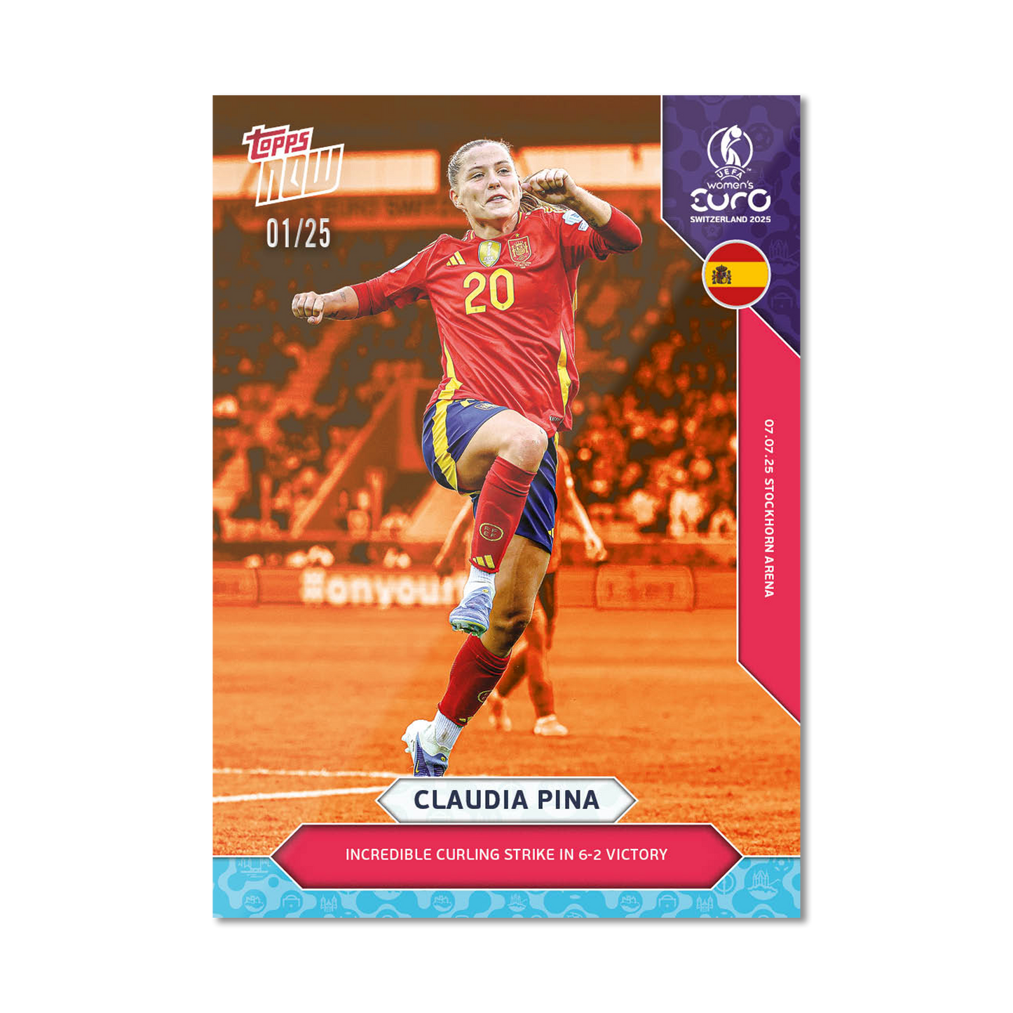 Cláudia Pina - UEFA Women’s EURO 2025™ Topps NOW® - Card 10 - PR: 231