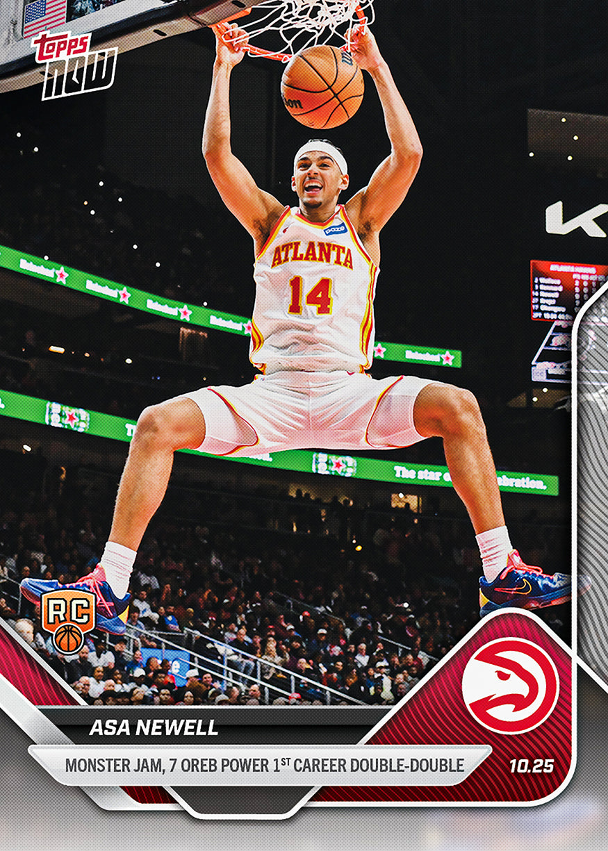 Asa Newell - 2025-26 NBA Topps NOW® - Card 25 - PR: 419