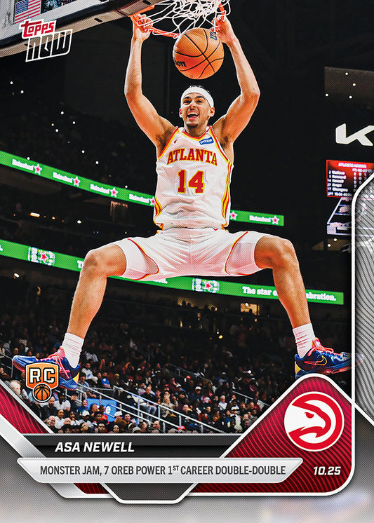 Asa Newell - 2025-26 NBA Topps NOW® - Card 25 - PR: 419