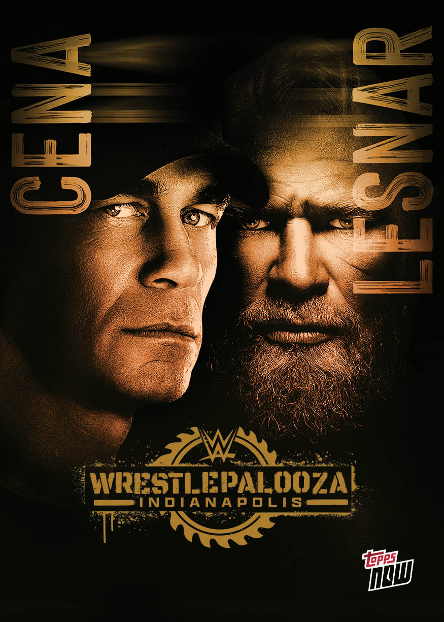 John Cena/Brock Lesnar - 2025 WWE Topps NOW® - Card WPZA - PR: 1584
