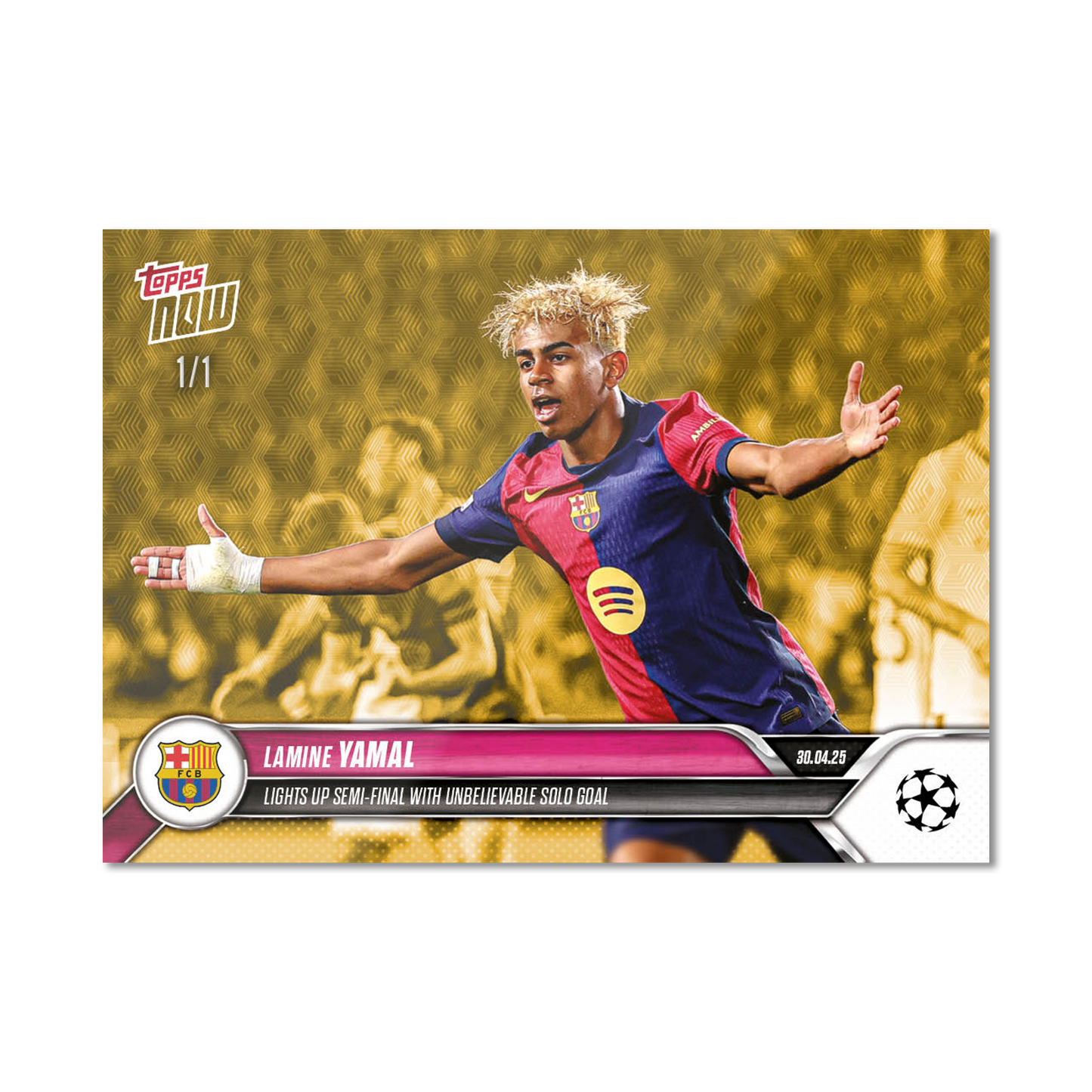 Lamine Yamal - 2024-25 UCL Topps NOW® - Card 148 - PR: 5203