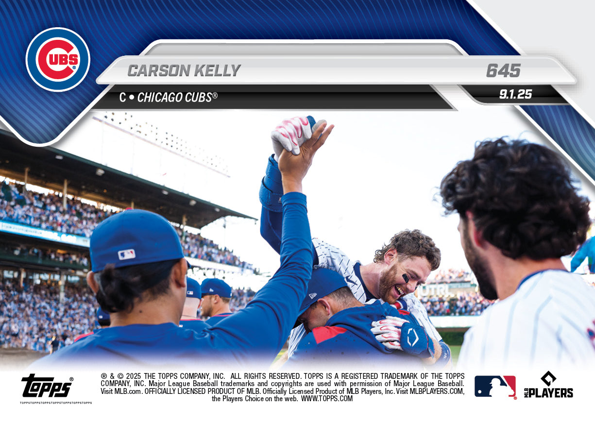 Carson Kelly - 2025 MLB Topps NOW® - Card 645 - PR: 582