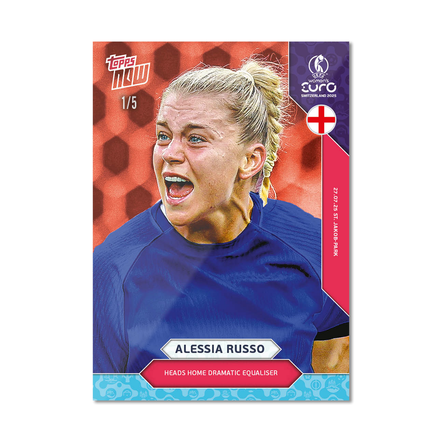 Alessia Russo - UEFA Women’s EURO 2025™ Topps NOW® - Card 29 - LOOK FOR AUTO-RELICS - PR: 800