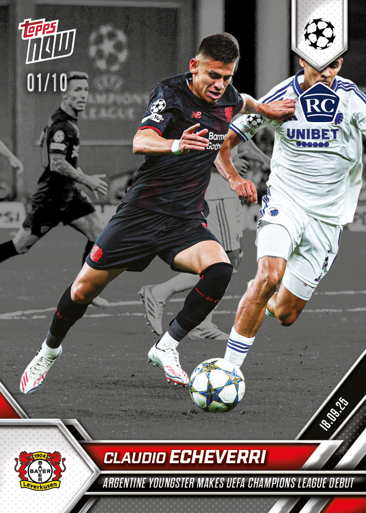 Claudio Echeverri - 2025-26 UCL Topps NOW® - Card 22 - PR: 846