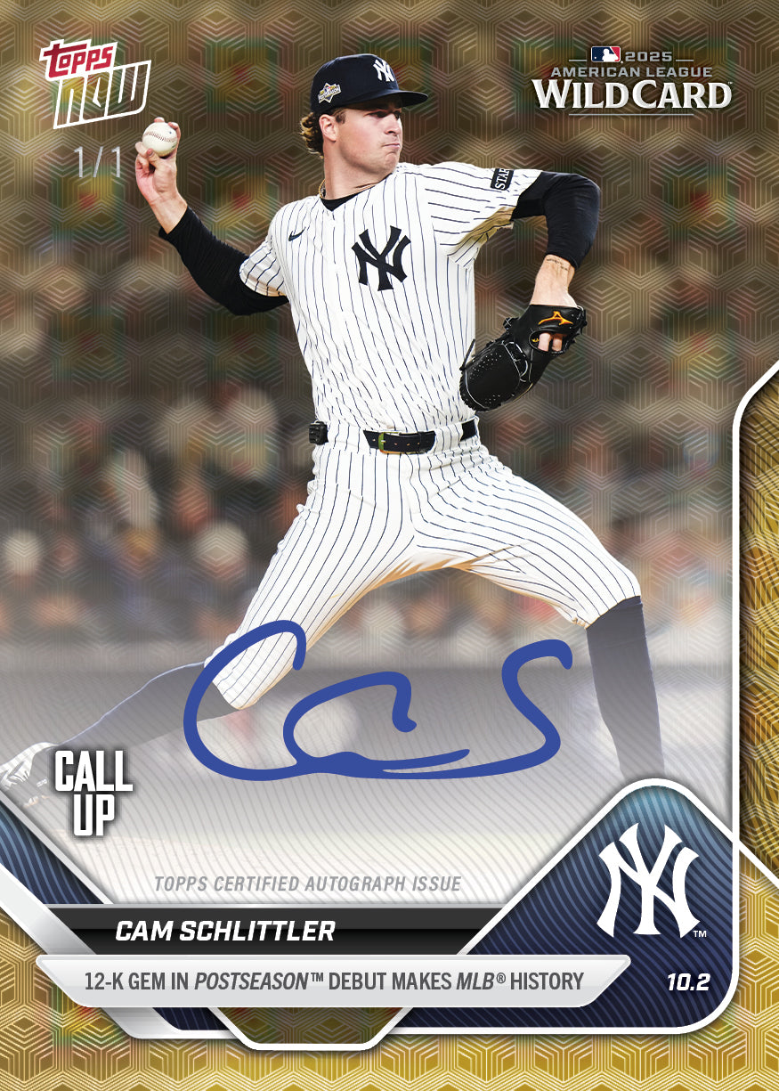 Cam Schlittler - 2025 MLB Topps NOW® - Card 817 - PR: 18809