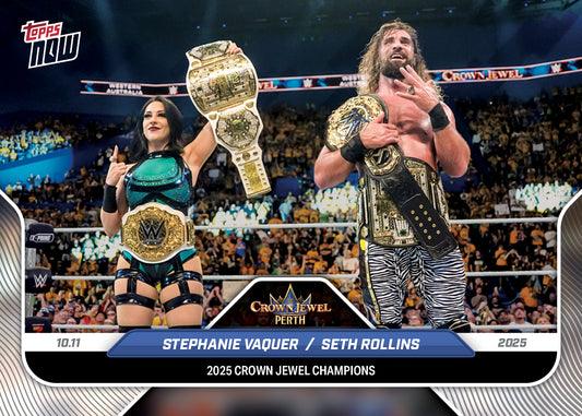 Stephanie Vaquer / Seth Rollins - 2025 WWE Topps NOW® - Card 106 - PR: 1581