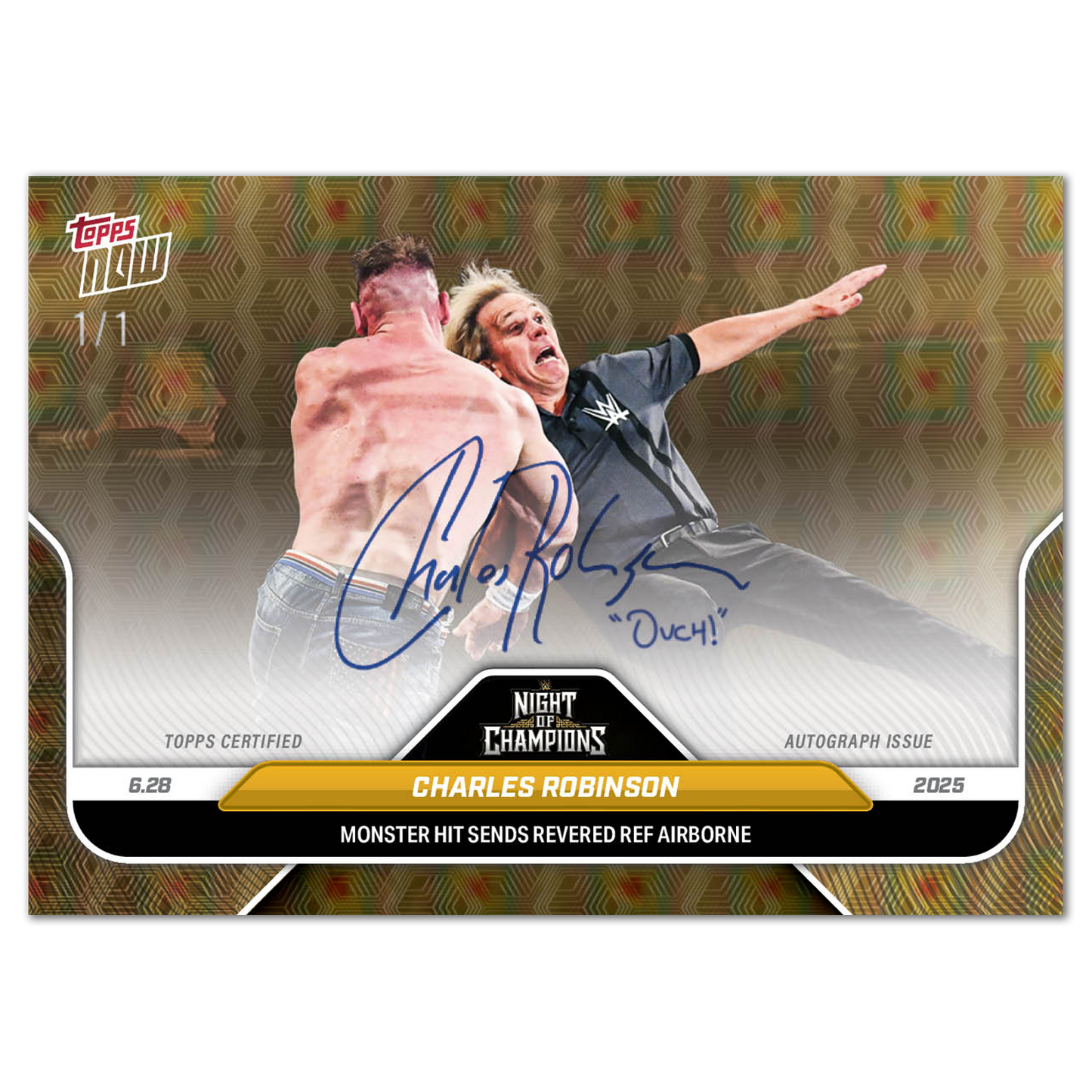 Charles Robinson - 2025 WWE Topps NOW® - Card 77 - LOOK FOR AUTO - PR: 1861