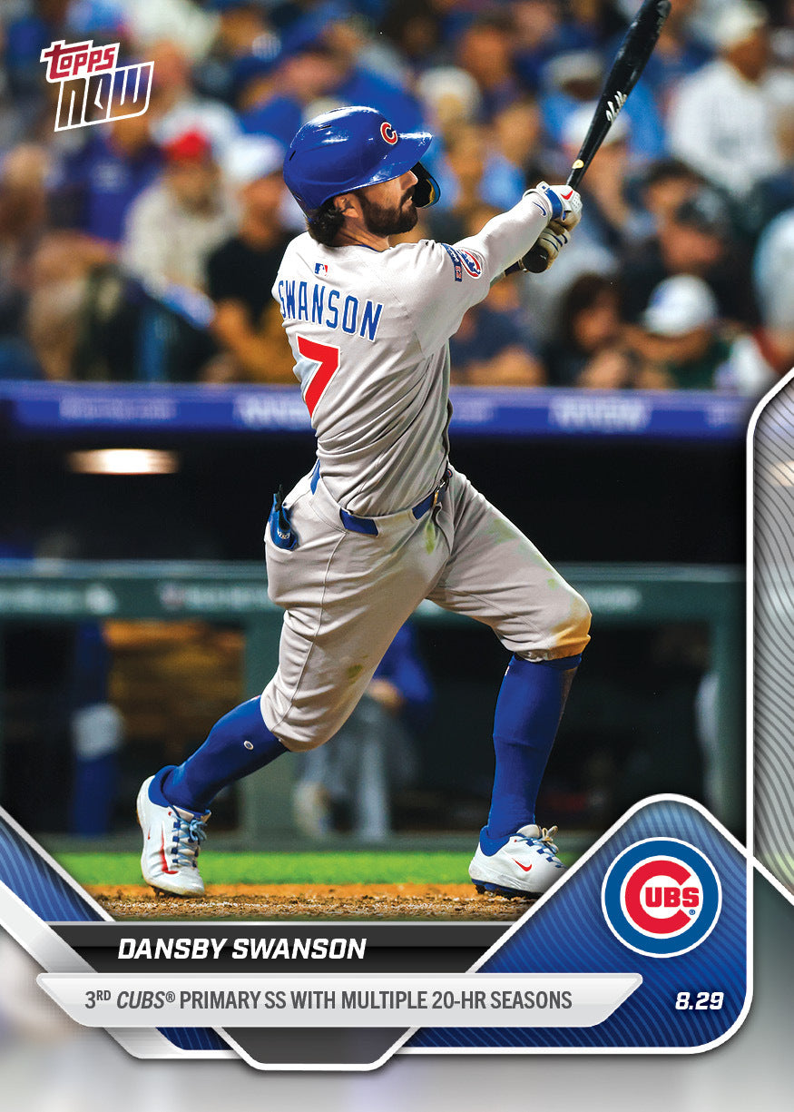 Dansby Swanson - 2025 MLB Topps NOW® - Card 629 - PR: 593
