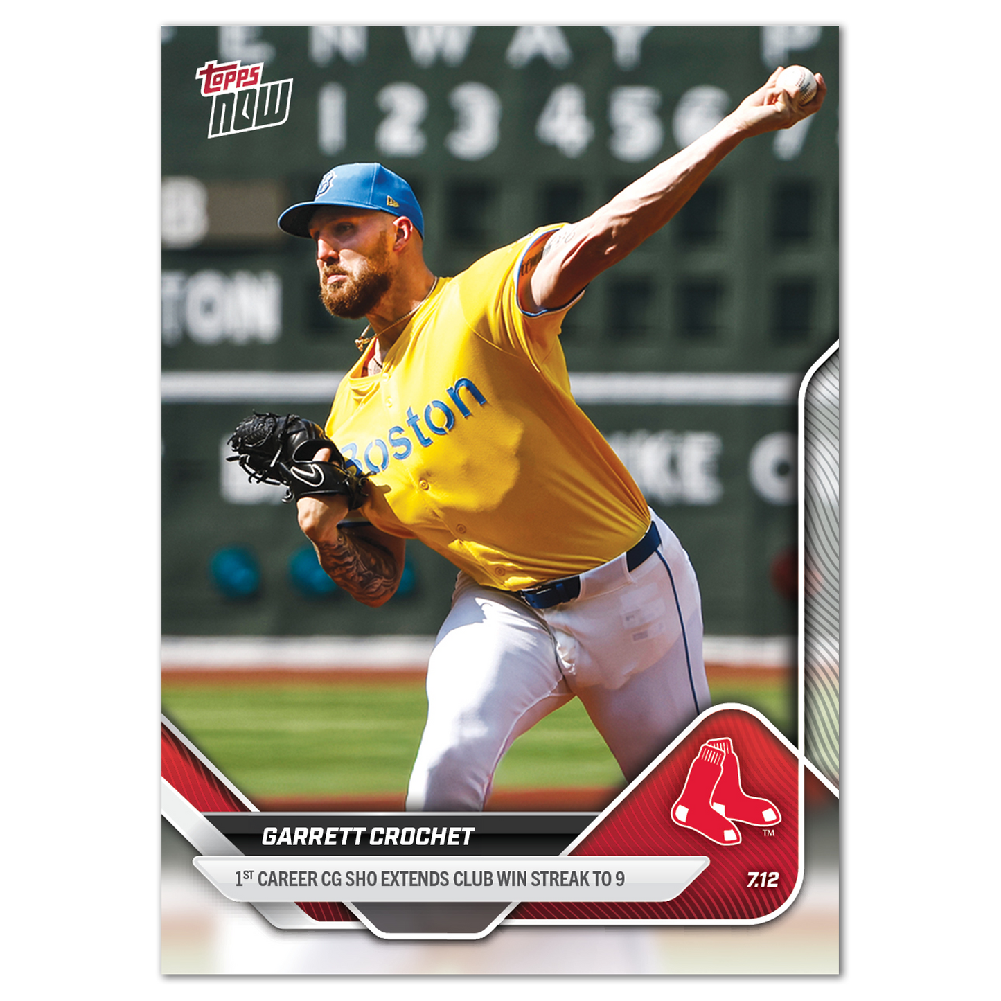 Garrett Crochet - 2025 MLB Topps NOW® - Card 419 - PR: 720