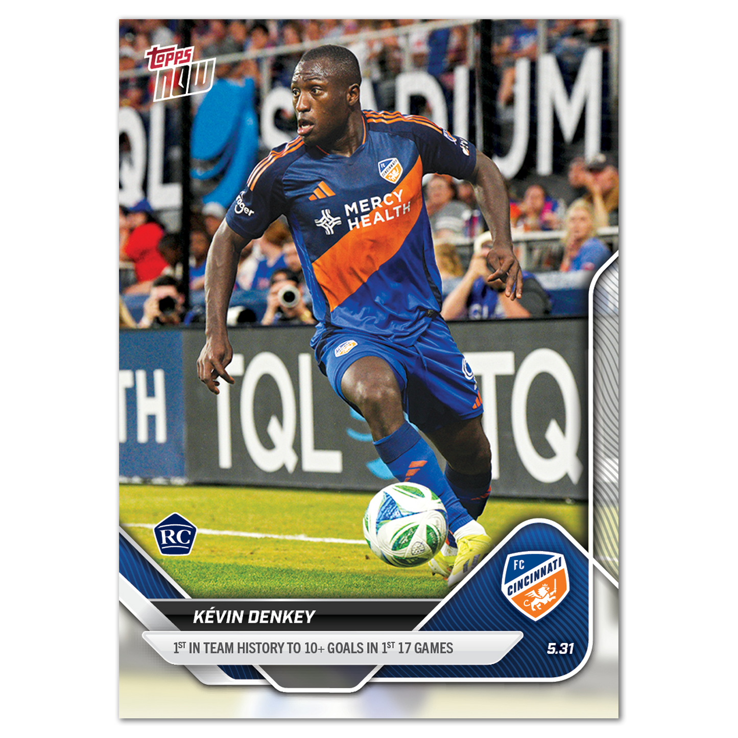 Kévin Denkey - 2025 MLS Topps NOW® - Card 49 - PR: 360