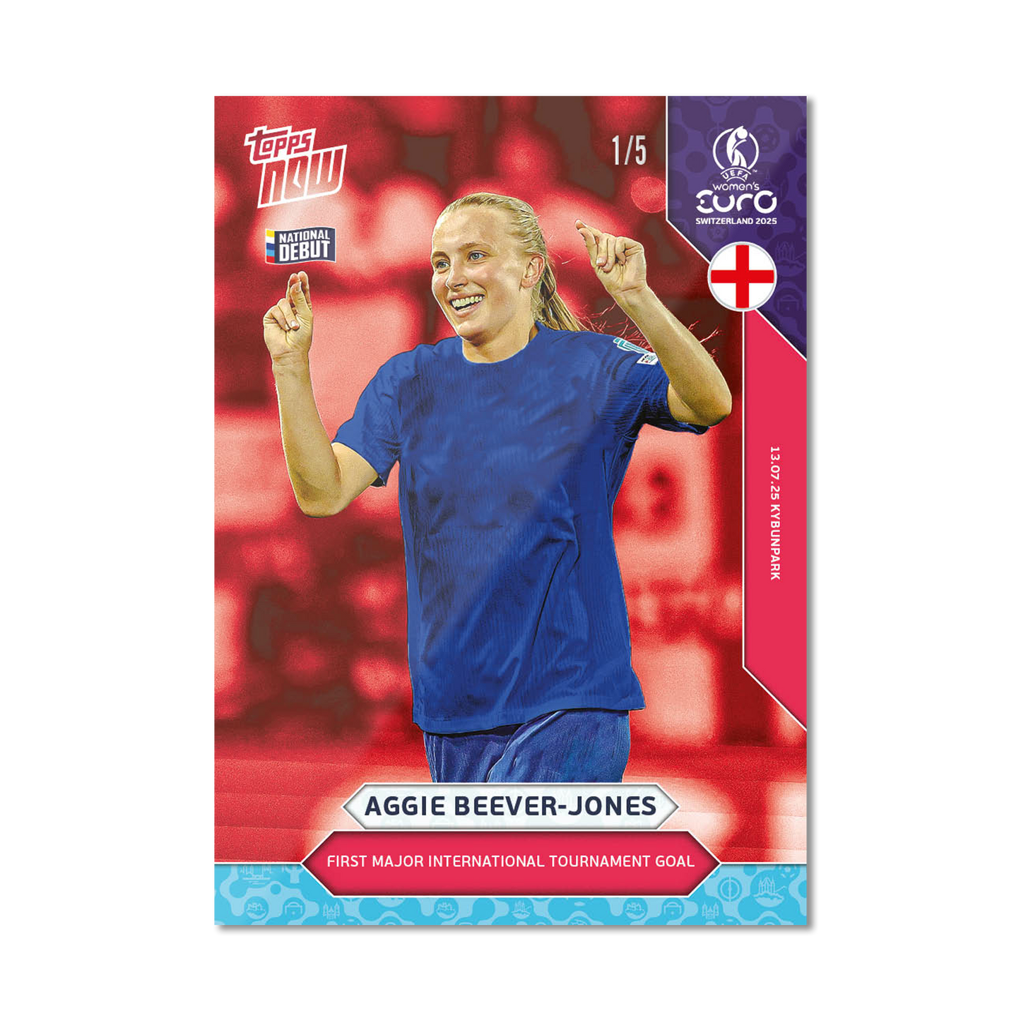 Aggie Beever-Jones - UEFA Women’s EURO 2025™ Topps NOW®  - Card 19 - PR: 208