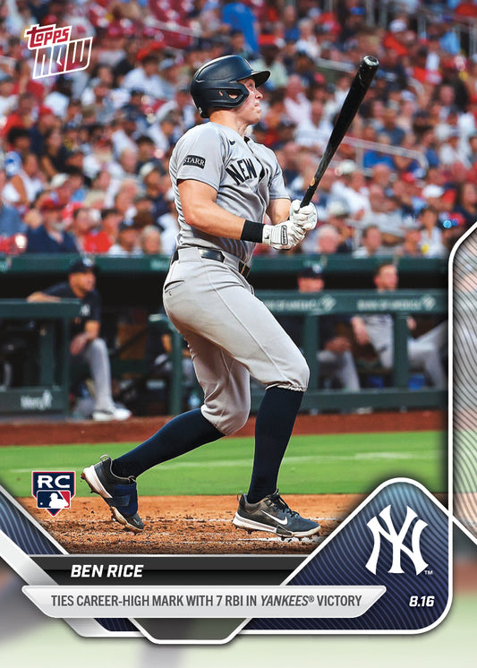 Ben Rice - 2025 MLB Topps NOW® - Card 562 - PR: 1124