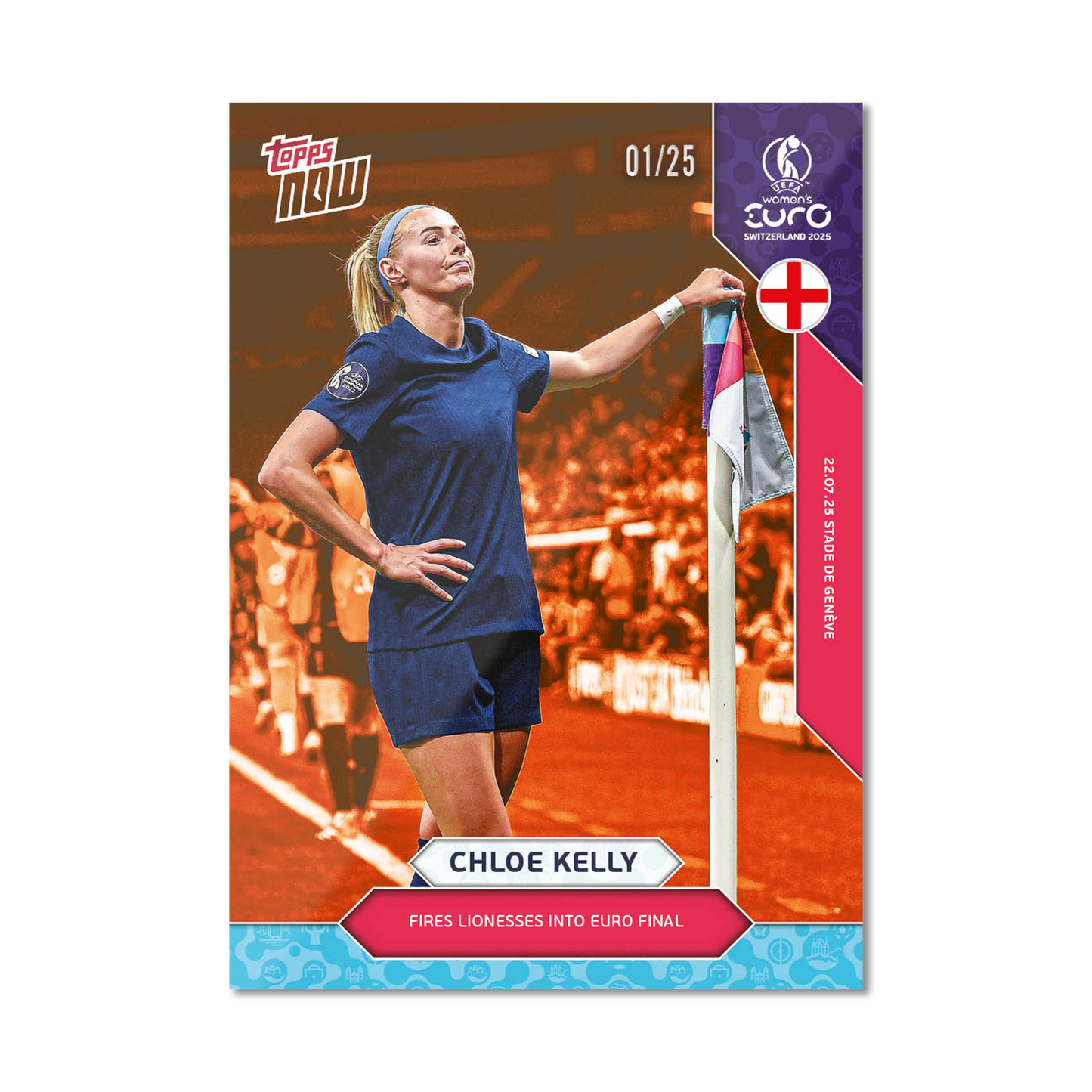Chloe Kelly - UEFA Women’s EURO 2025™ Topps NOW® - Card 25 - PR: 685