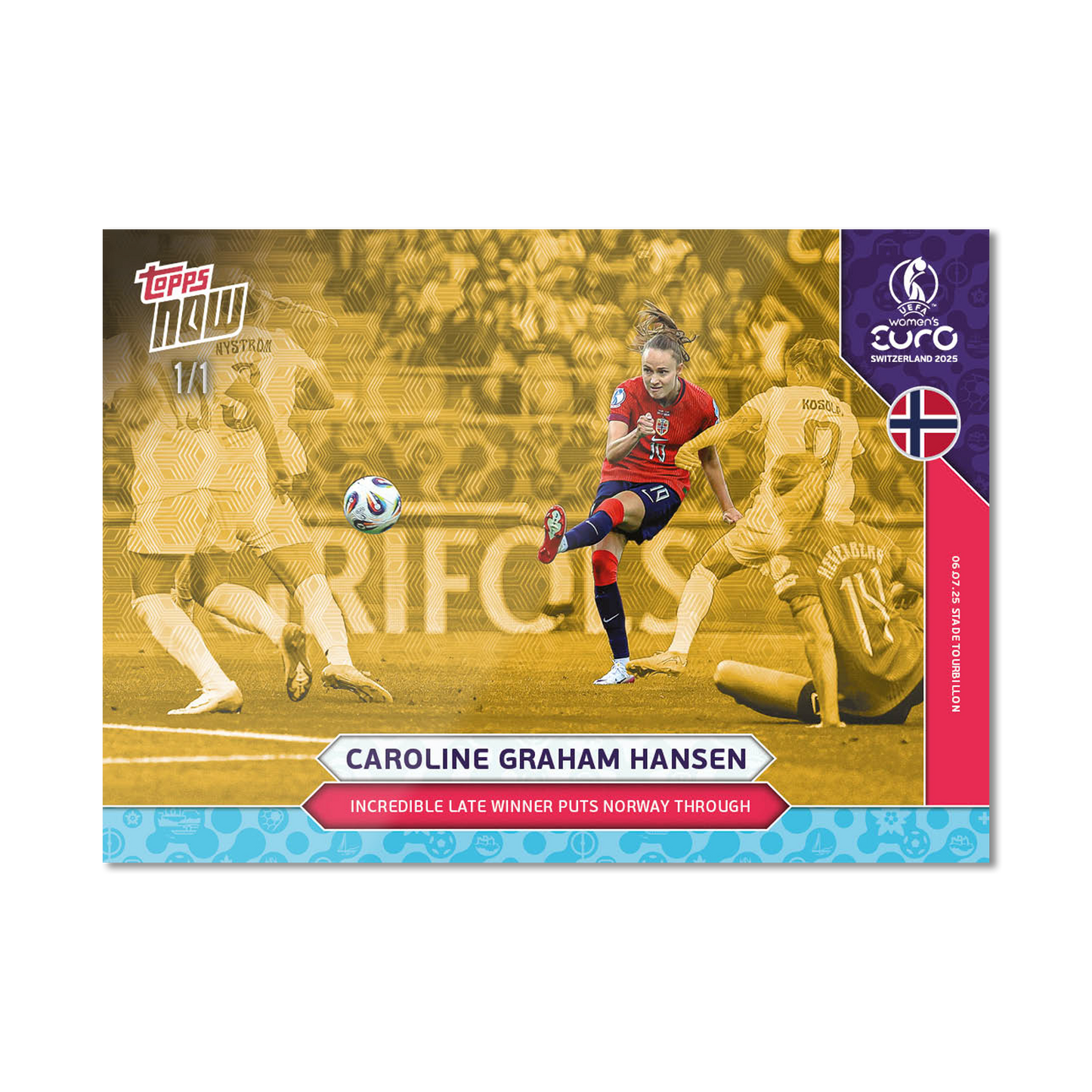 Caroline Graham Hansen - UEFA Women’s EURO 2025™ Topps NOW® - Card 7 - PR: 234