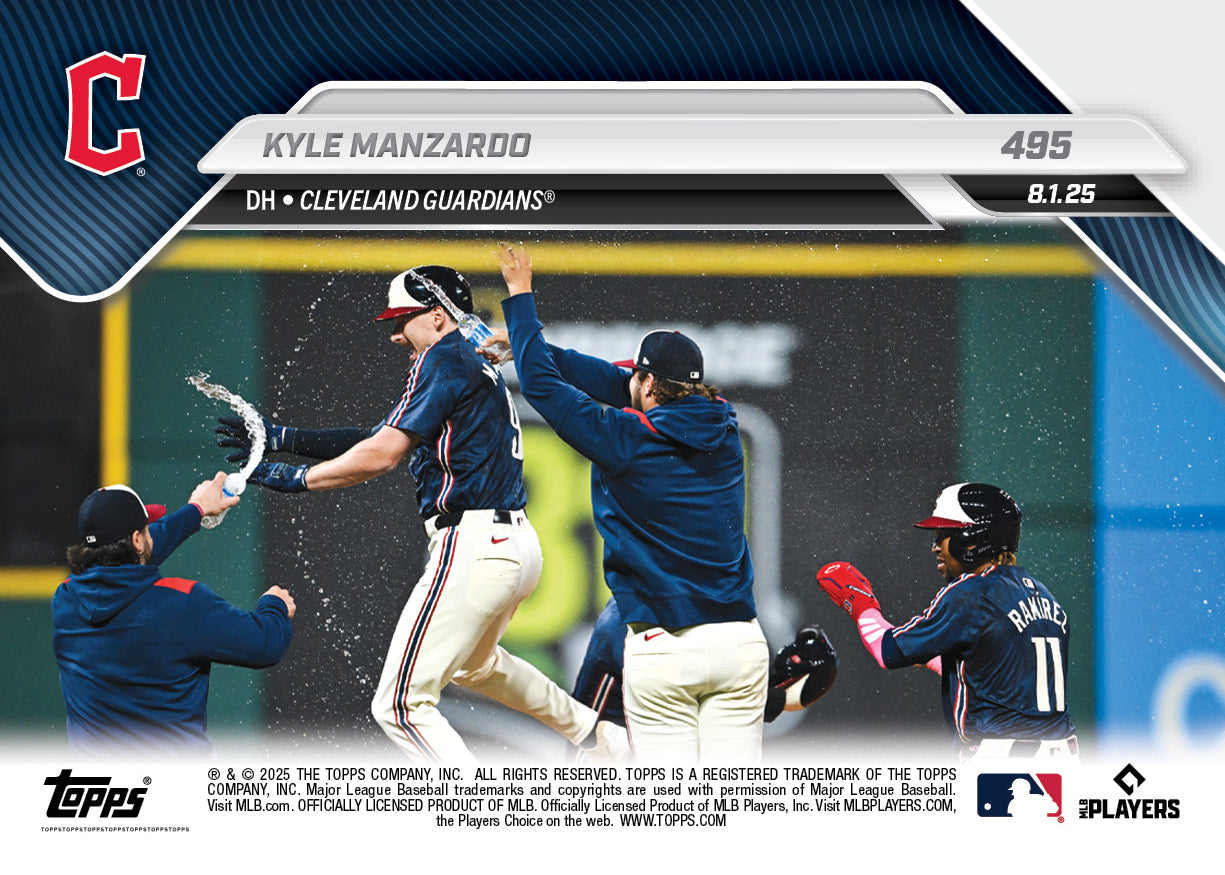 Kyle Manzardo - 2025 MLB Topps NOW® - Card 495 - PR: 317