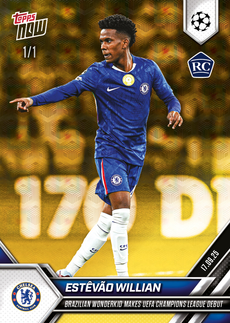 Estêvão - 2025-26 UCL Topps NOW® - Card 18 - PR: 2194