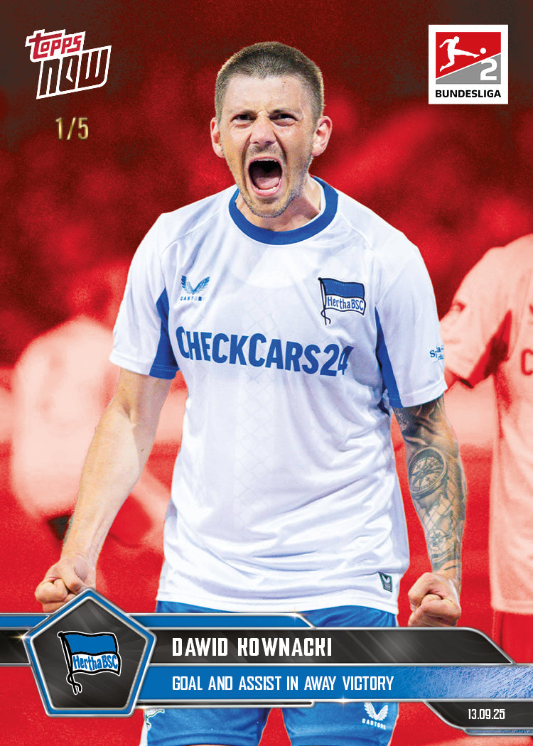Dawid Kownacki - 2025-26 Bundesliga Topps NOW® - Card 21 - PR: 280