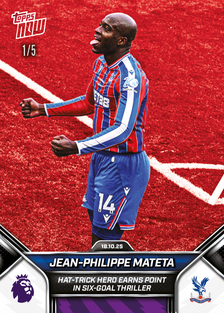 Jean-Philippe Mateta - 2025-26 Premier League Topps NOW® - Card 36 - PR: 237