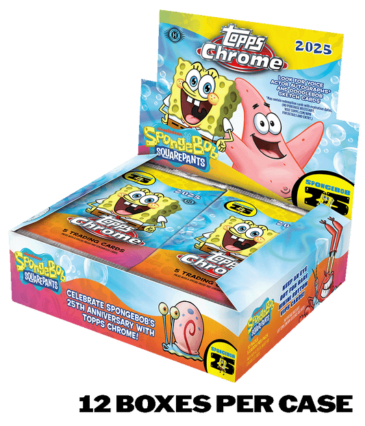 2025 Topps Chrome® SpongeBob 25th Anniversary - Hobby Box - Sealed Case