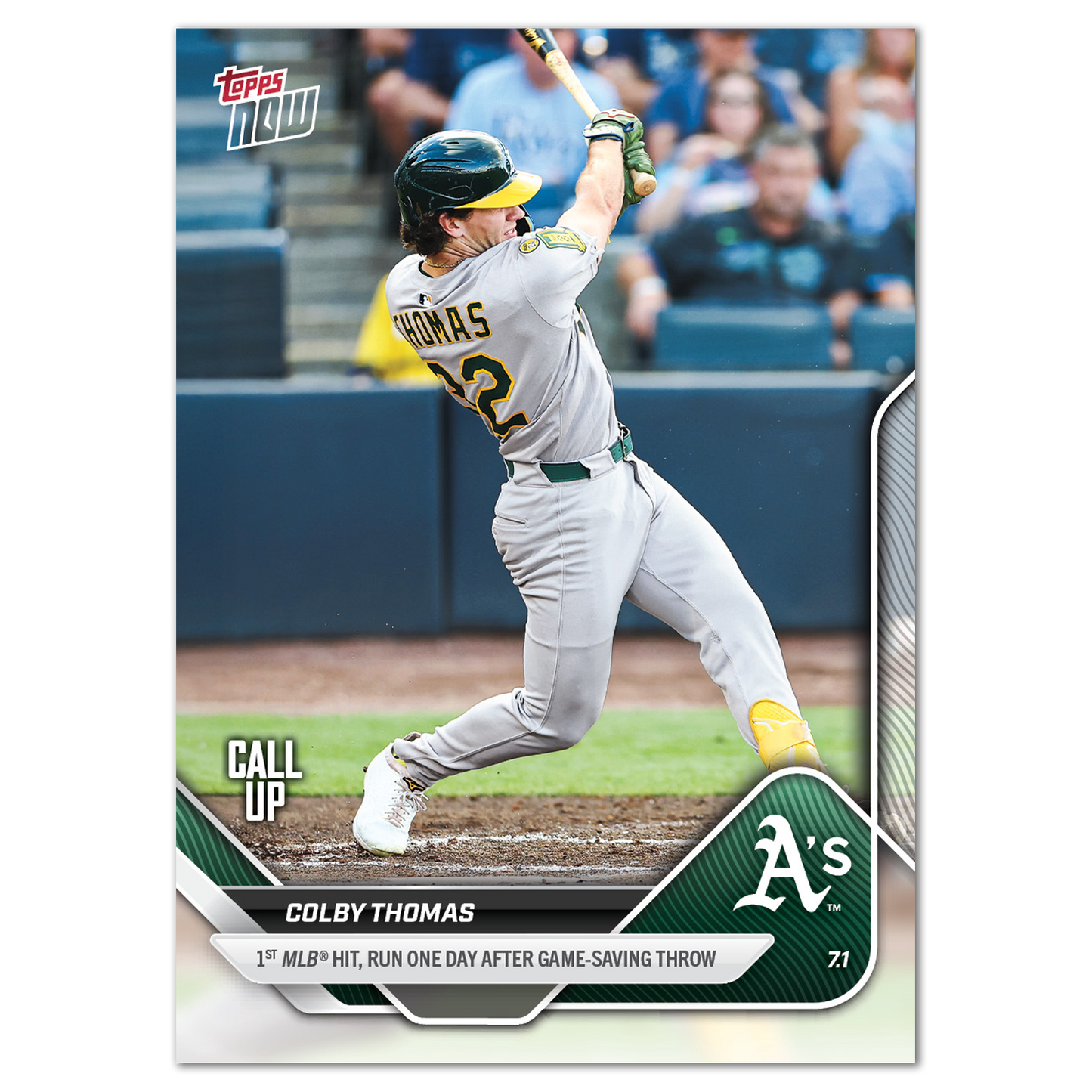 Colby Thomas - 2025 MLB Topps NOW® - Card 371 - PR: 826