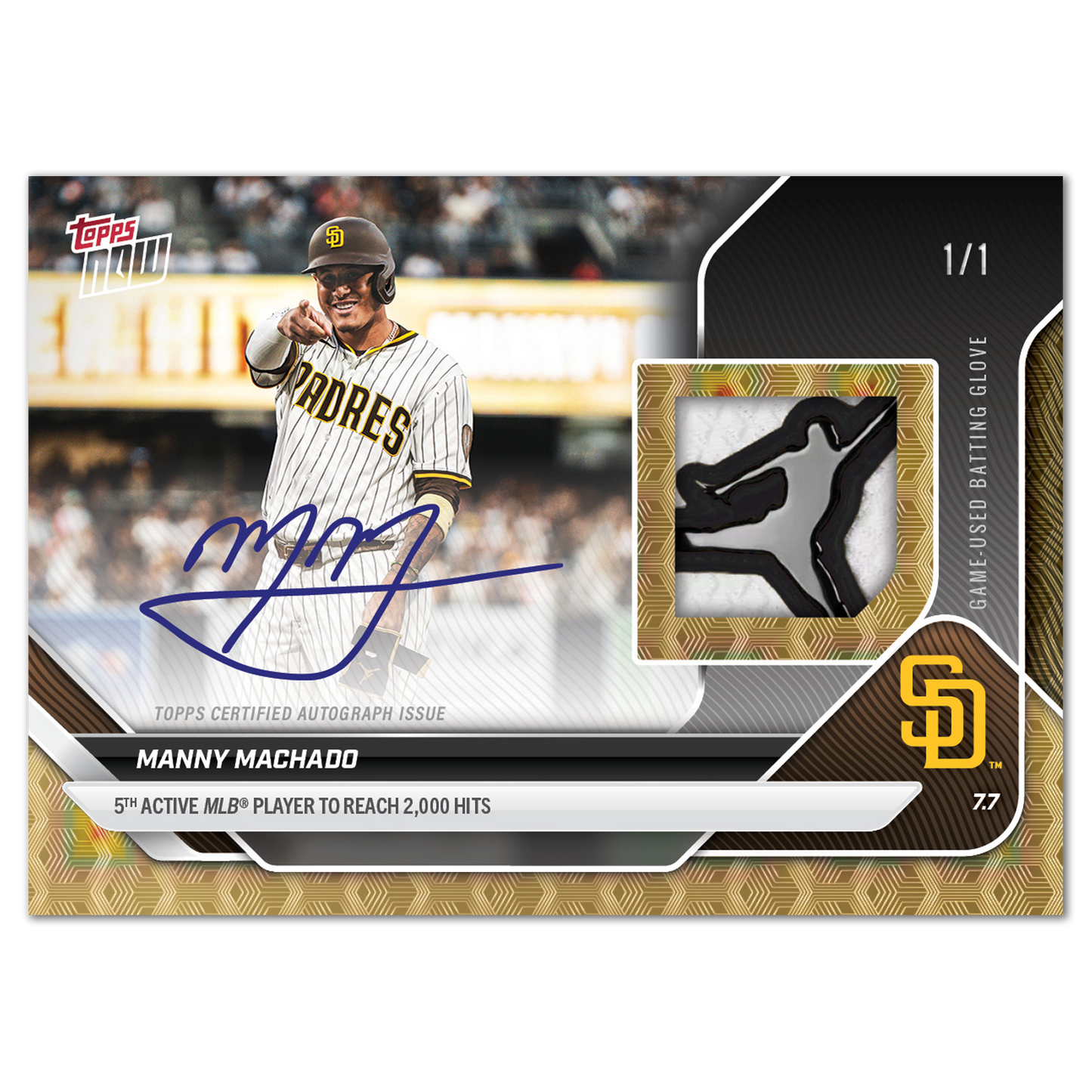 Manny Machado - 2025 MLB Topps NOW® - Card 397 - LOOK FOR AUTO-RELICS - PR: 8716