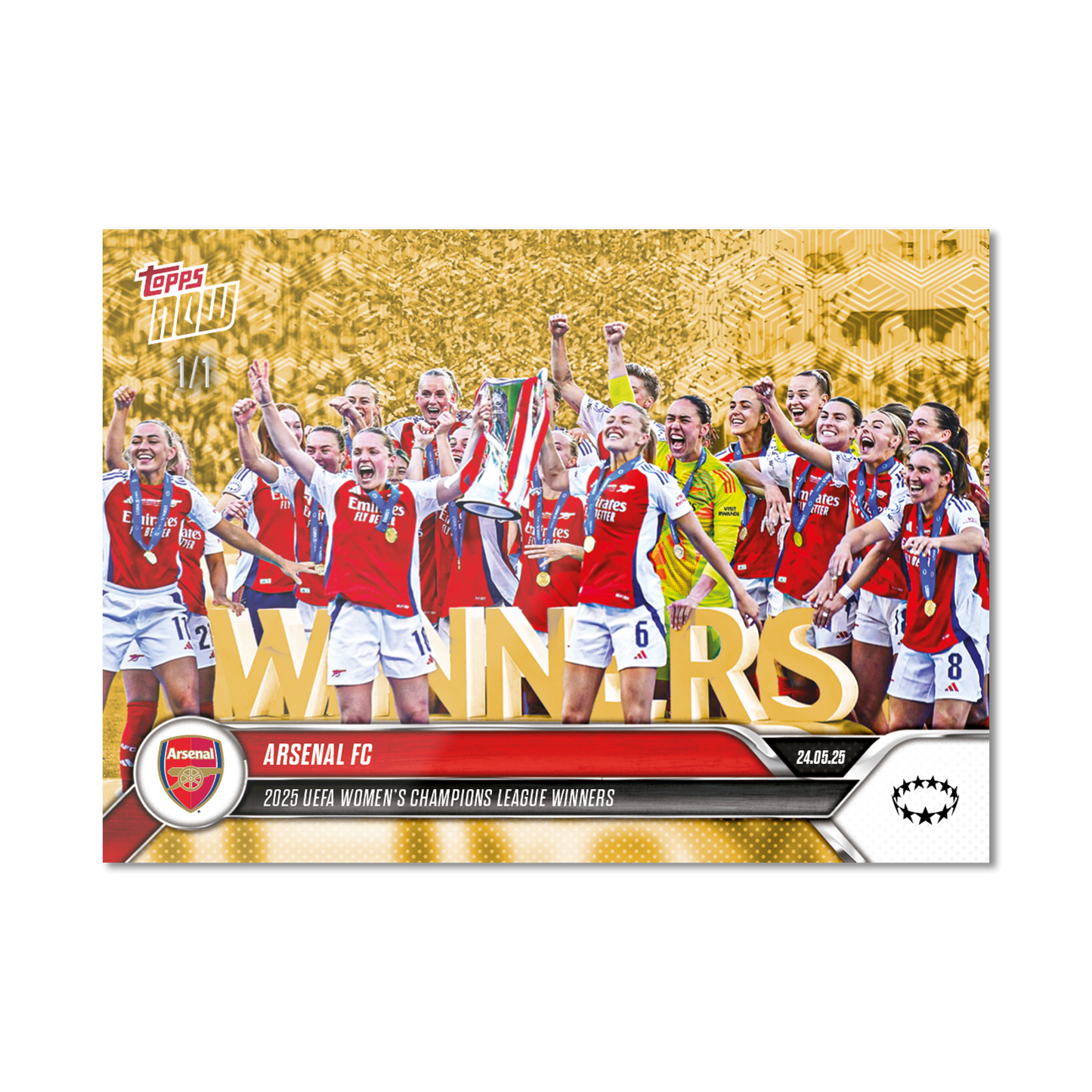 Arsenal FC - 2024-25 UWCL Topps NOW® - Card 27 - PR: 1586