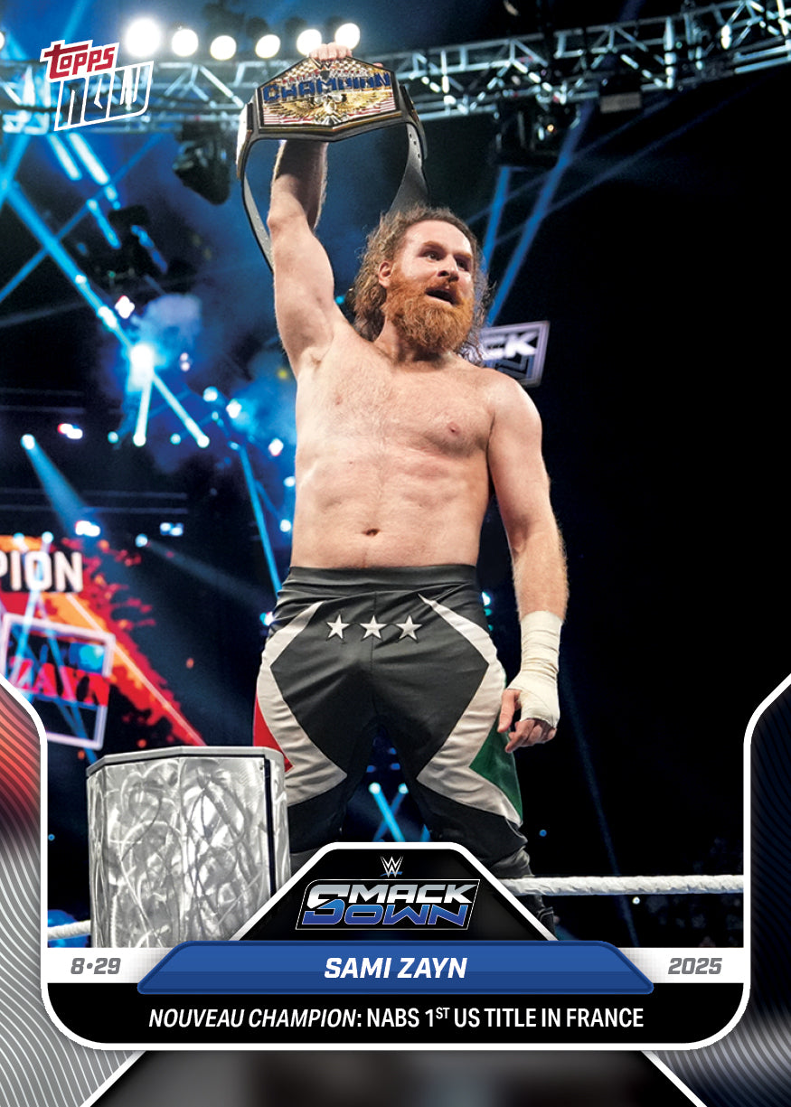 Sami Zayn - 2025 WWE Topps NOW® - Card 90 - LOOK FOR AUTOS - PR: 784