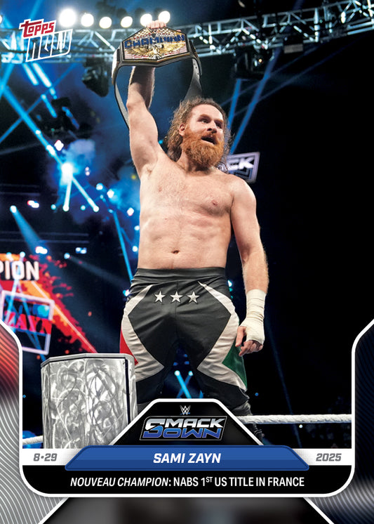 Sami Zayn - 2025 WWE Topps NOW® - Card 90 - LOOK FOR AUTOS - PR: 784