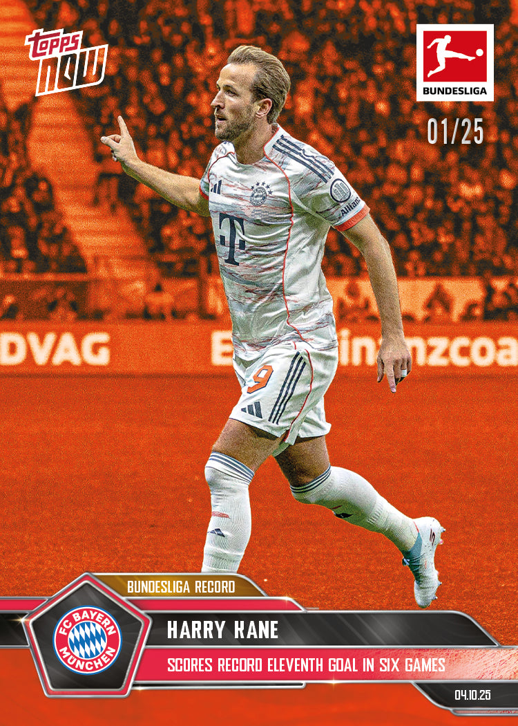Harry Kane - 2025-26 Bundesliga Topps NOW® - Card 39 - PR: 329