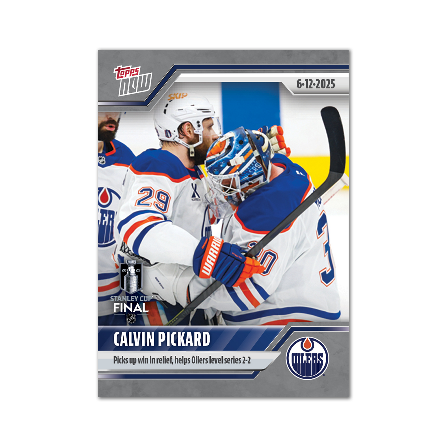 Calvin Pickard - 2024-25 NHL Topps NOW® - Sticker # 203 Pack - PR: 160