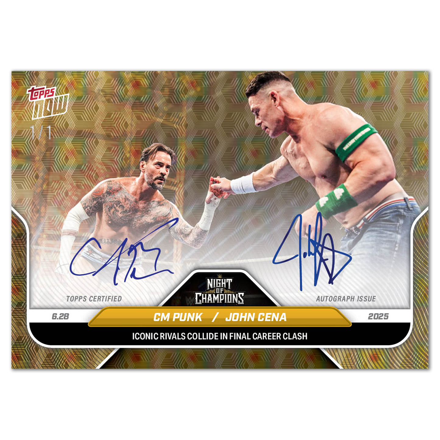 CM Punk / John Cena - 2025 WWE Topps NOW® - Card 78 - LOOK FOR DUAL AUTO - PR: 4388