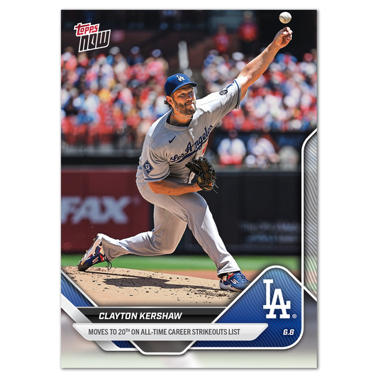 Clayton Kershaw - 2025 MLB Topps NOW® - Card 271 - PR: 1167