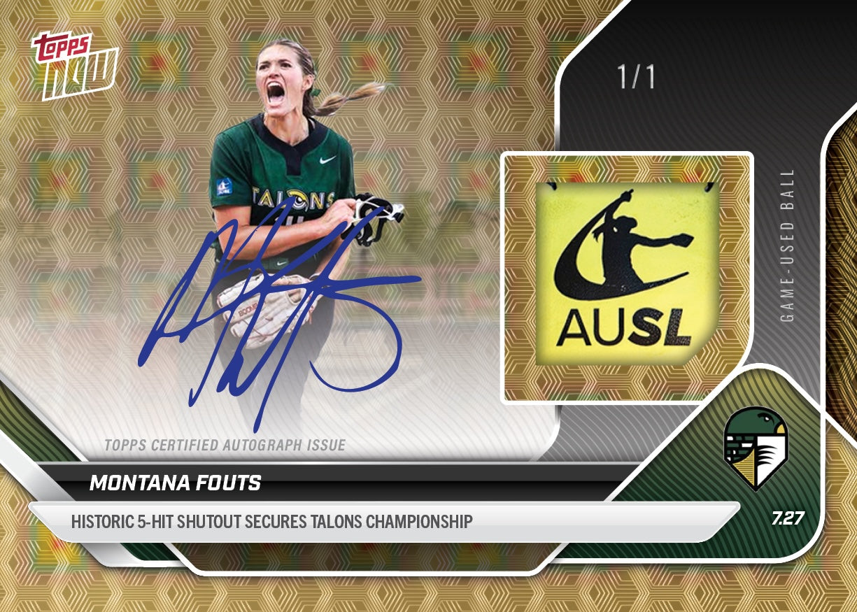 Montana Fouts - 2025 AUSL Topps NOW® - Card 31 - LOOK FOR AUTO-RELICS - PR: 1660