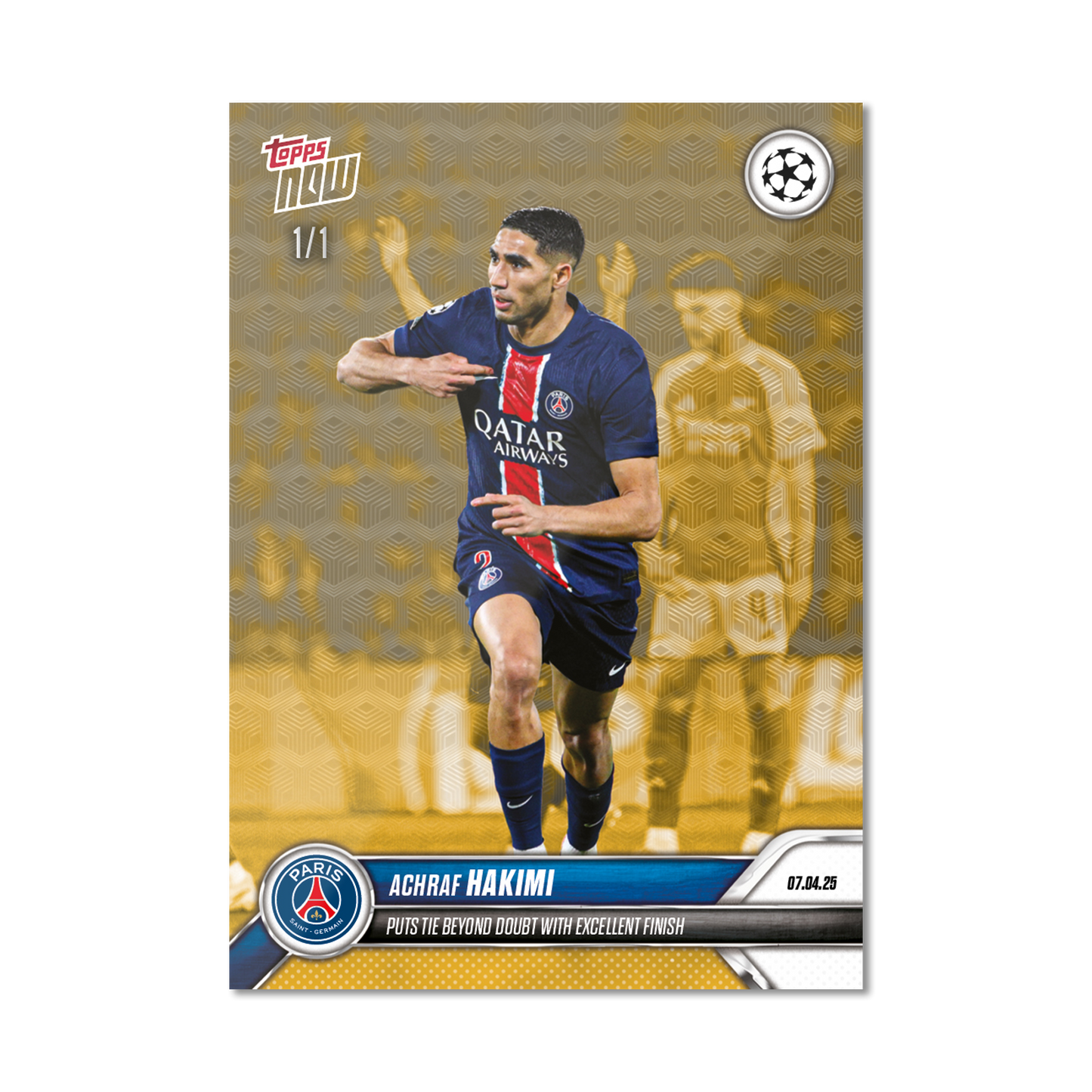 Achraf Hakimi - 2024-25 UCL Topps NOW® - Card 156 - PR: 97