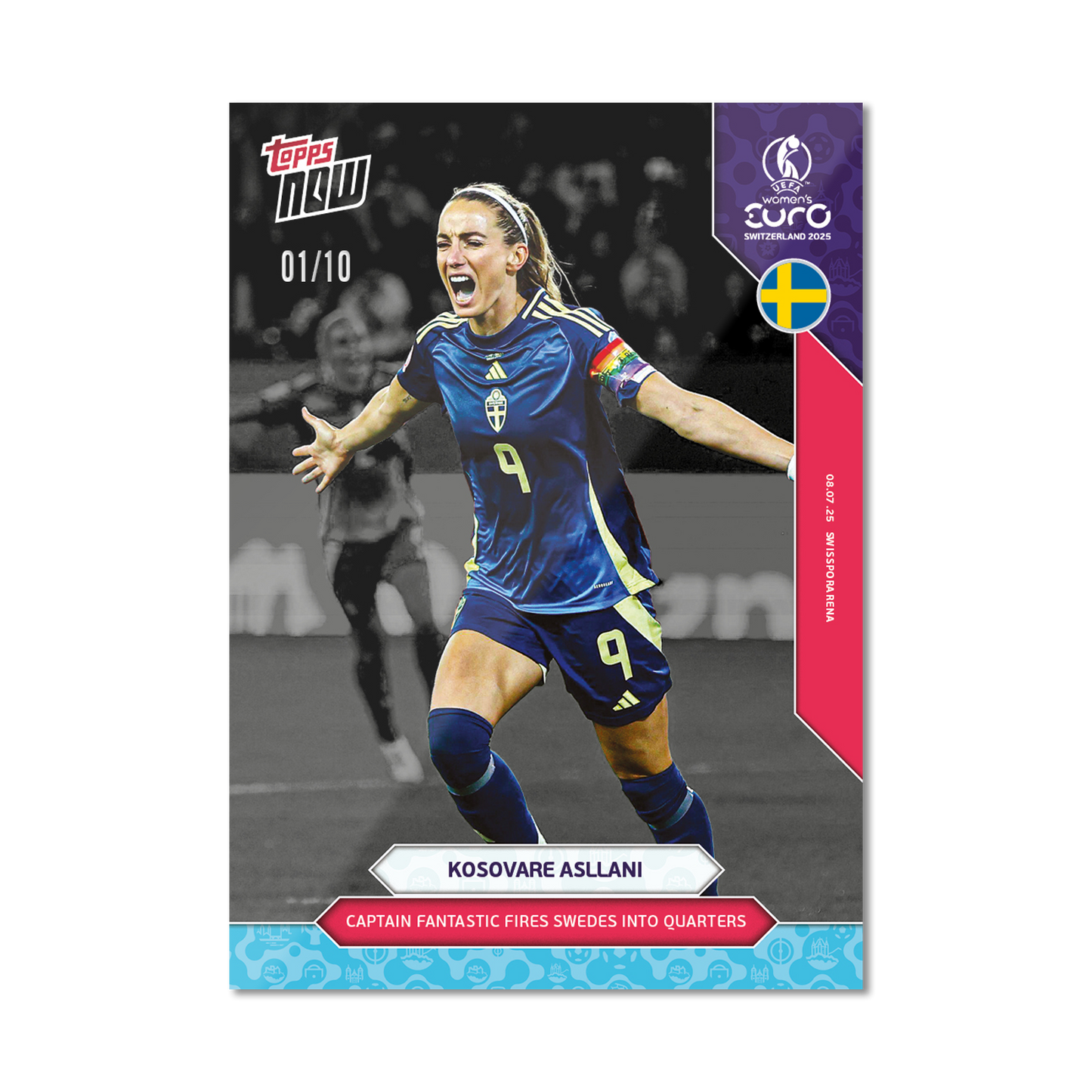 Kosovare Asllani - UEFA Women’s EURO 2025™ Topps NOW® - Card 11 - PR: 182