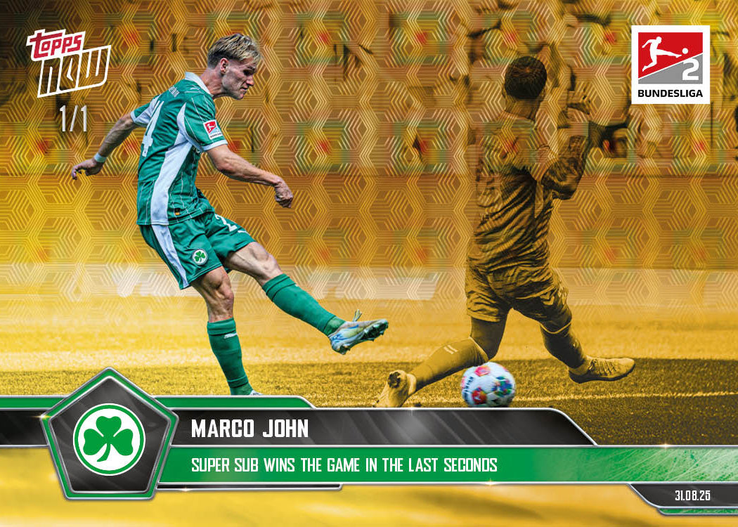 Marco John - 2025-26 Bundesliga Topps NOW® - Card 16 - PR: 91