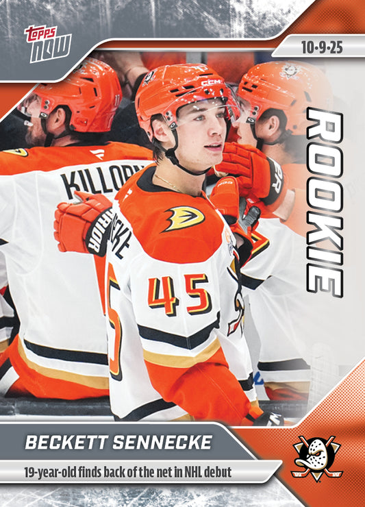 Beckett Sennecke - 2025-26 NHL Topps NOW® - Sticker # 6 Pack - PR: 980