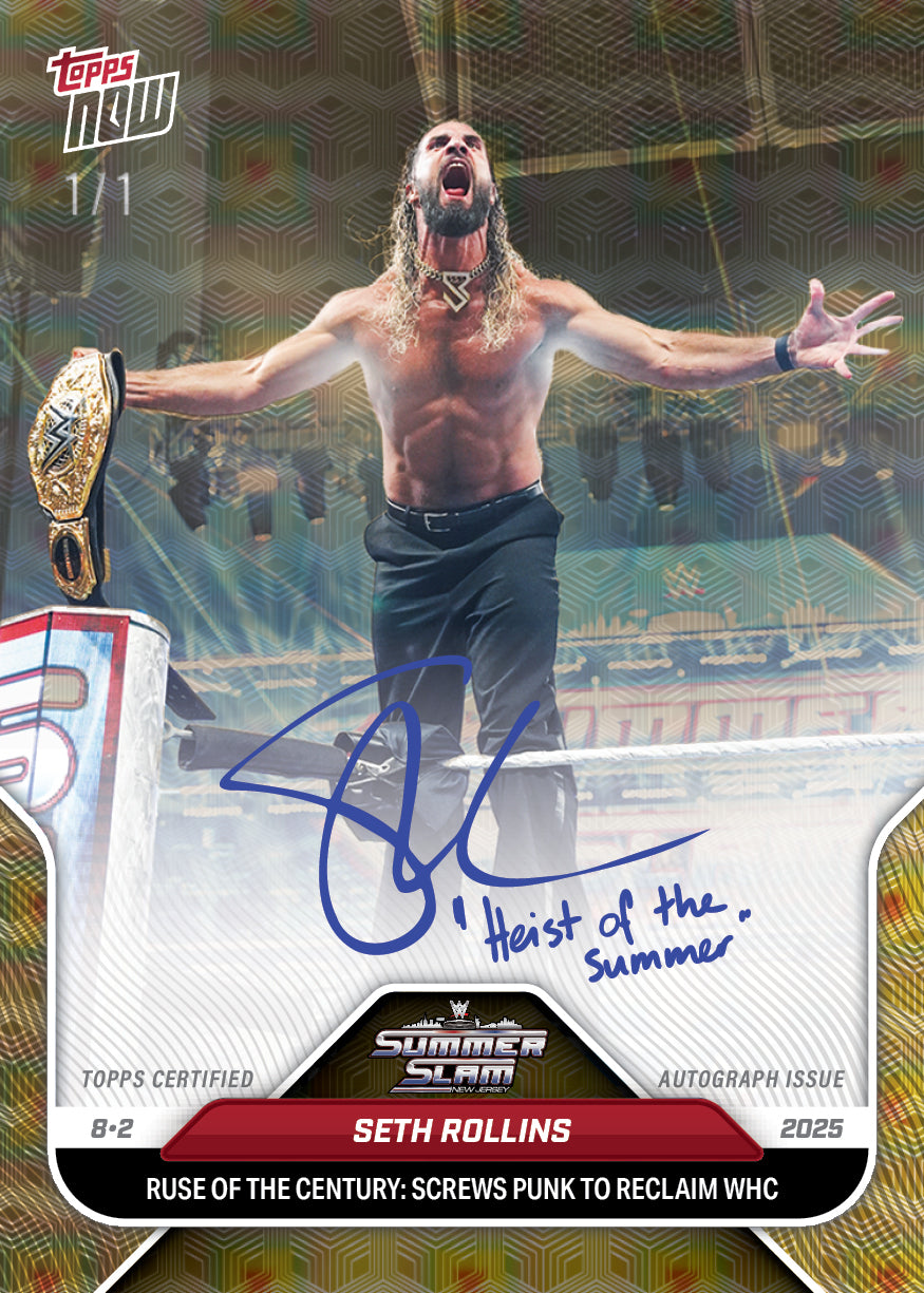 Seth Rollins - 2025 WWE Topps NOW® - Card 84 - LOOK FOR AUTOS  - PR: 5138
