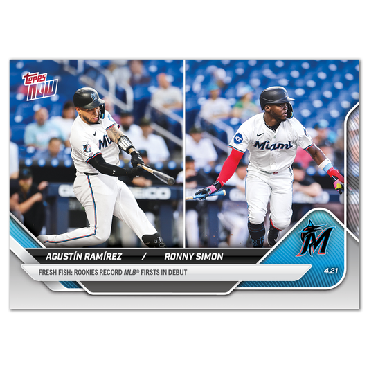 Agustín Ramírez/Ronny Simon - 2025 MLB Topps NOW® - Card 96 - PR: 571