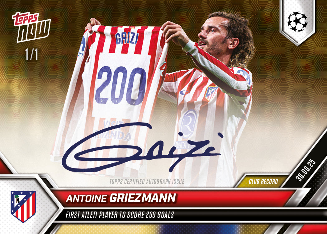 Antoine Griezmann - 2025-26 UCL Topps NOW® - Card 25 - PR: 1683