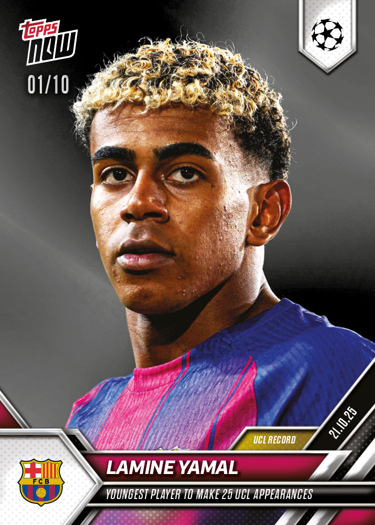 Lamine Yamal - 2025-26 UCL Topps NOW® - Card 33 - PR: 5105