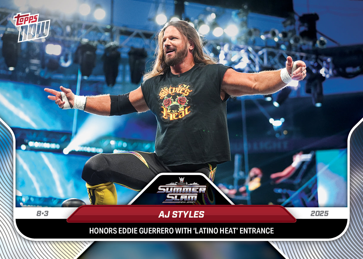 AJ Styles - 2025 WWE Topps NOW® - Card 87 - PR: 754